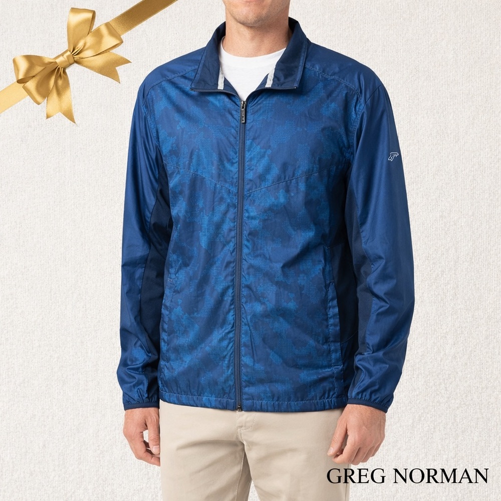 Greg Norman For Tasso Elba HydroTech Full Zip Blue Jacket XL
